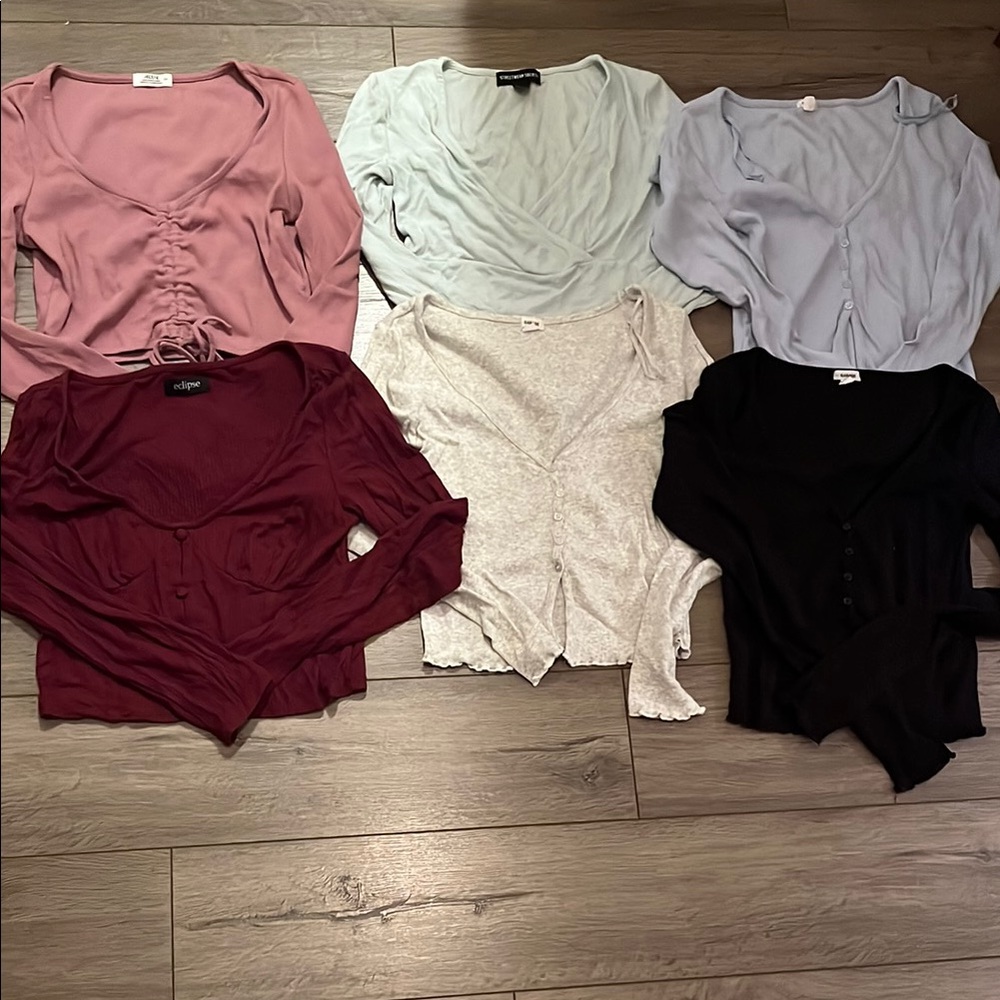 Long Sleeve Crop Tops Bundle